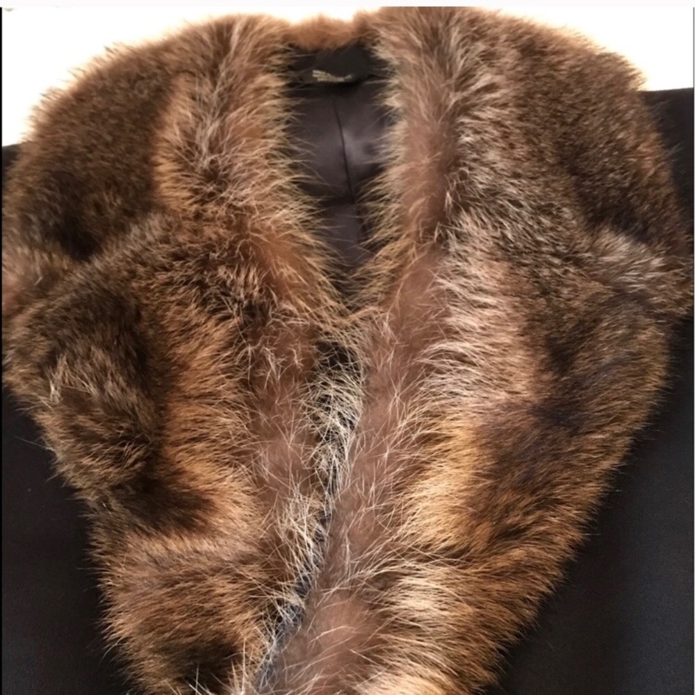Men’s formal overcoat with fur collar